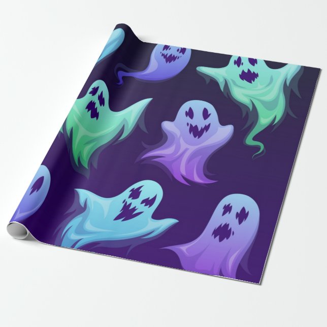 Papel De Presente padrão fantasma (Desenrolado)