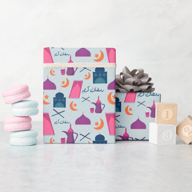 Papel De Presente Padrão Feliz Ramadão (Chá de bebê)