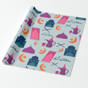 Papel De Presente Padrão Feliz Ramadão