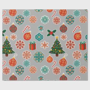 Papel De Presente Padrão festivo de Natal