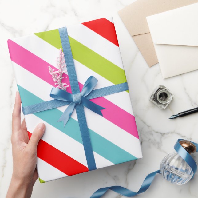 Papel De Presente Padrão Festivo - Férias Retro (Presentear)