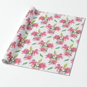 Papel De Presente Padrão floral