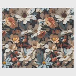 Papel De Presente Padrão Floral 14 | Papel de enrolamento