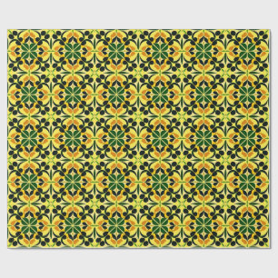 Papel De Presente Padrão Floral Abstrato Colorido