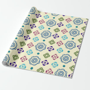 Papel De Presente Padrão Floral Abstrato Whimsical