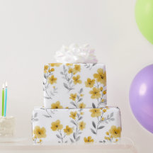 Padrão Floral Amarelo Moderno e Elegante para Casa