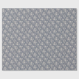 Papel De Presente Padrão Floral Aquarela Navy Romântico
