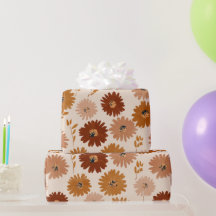 Padrão Floral Bege Daisy Tom Terra Boho