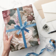 Padrão Floral Bege Rosa Empoeirado Boho