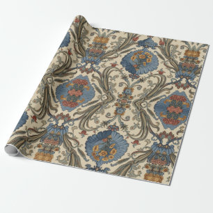 Papel De Presente Padrão floral Blue Iris de William Morris vintage