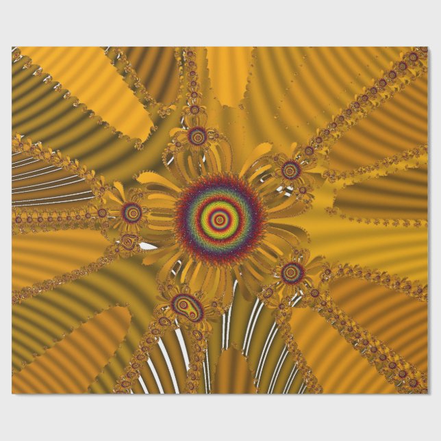Papel De Presente Padrão Floral Bonito (Aberto)