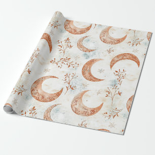 Papel De Presente Padrão Floral Celestial (3)