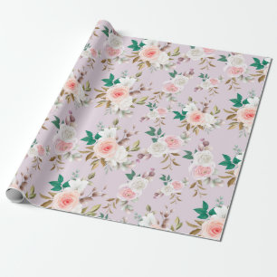 Papel De Presente Padrão Floral Clássico