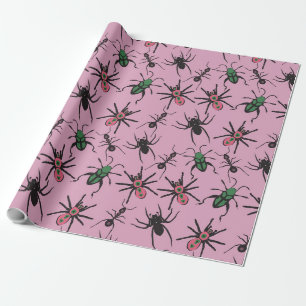 Papel De Presente Padrão Floral Colorido