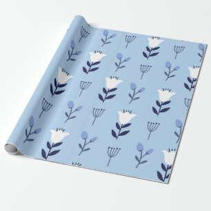 Papel De Presente Padrão floral colorido sem costura com flores silv