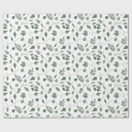 Papel De Presente padrão floral contínuo com folhas