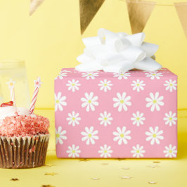 Papel De Presente Padrão Floral das Visitas Rosa Bonitas