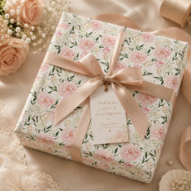 Padrão Floral de Aquarela com Peônia de Rosa Suave