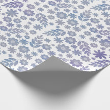 Padrão Floral de cinza e Lavanda