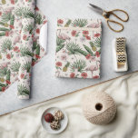 Papel De Presente Padrão Floral de Flamingo Marfim Tropical<br><div class="desc">Este elegante papel de embrulho de flamingo tropical apresenta um padrão floral de flamingos cor-de-rosa desenhados à mão,  flores de hibisco e jasmim,  abacaxis,  folhas de banana e bebidas tropicais,  tudo contra um elegante fundo de marfim.</div>