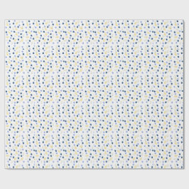Papel De Presente Padrão Floral de Flor Silvestre e Amora