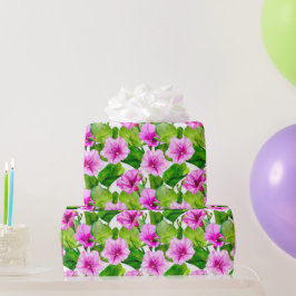 Papel De Presente Padrão Floral de Gloria da Manhã