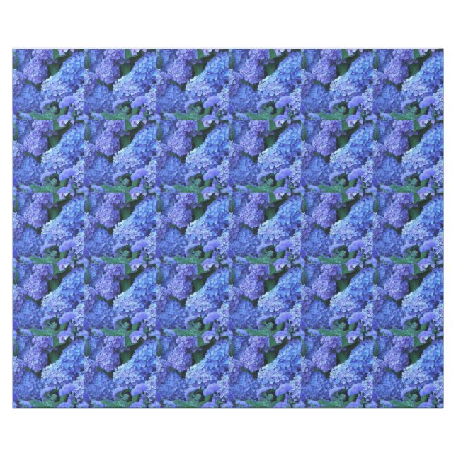 Papel De Presente Padrão Floral de Hydrangea Azul (Aberto)