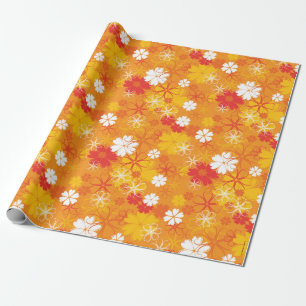 Papel De Presente Padrão Floral de Ilustração Colorida Bonita