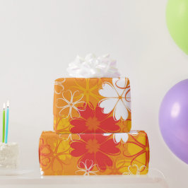 Papel De Presente Padrão Floral de Ilustração Colorida Bonita