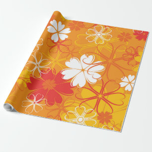 Papel De Presente Padrão Floral de Ilustração Colorida Bonita