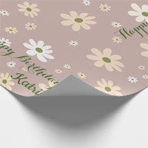 Padrão Floral de Retro Daisy Personalizado Anivers