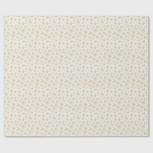 Papel De Presente Padrão Floral Delicado e Fofo Sem Costuras
