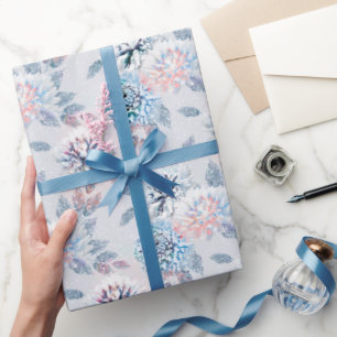 Papel De Presente Padrão floral elegante.