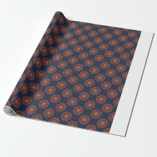 Papel De Presente Padrão Floral Geométrico Minimalista