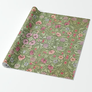 Papel De Presente Padrão Floral Inspirado na Arte Nova Vitoriana