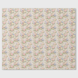 Papel De Presente Padrão Floral Jardim de Campo