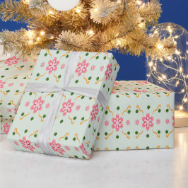 Papel De Presente Padrão Floral Pastel Adorável Sem Costura rosa doc