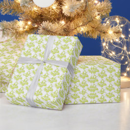 Papel De Presente Padrão Floral Preto Limão Ousado