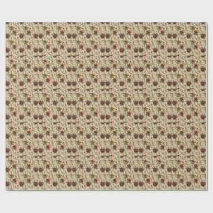 Papel De Presente Padrão Floral Rosa Vintage - Arte de Design de Flo