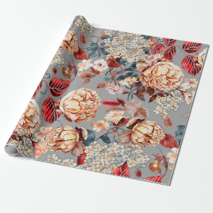 Papel De Presente Padrão floral sem soldadura, fundo no art nouveau