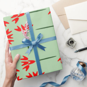 Papel De Presente Padrão Floral Simples
