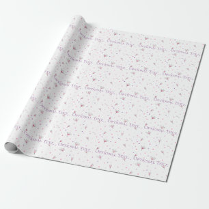 Papel De Presente Padrão Floral Simples Desenhado