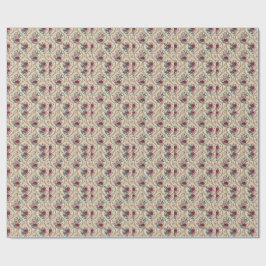Papel De Presente Padrão Floral Vintage Damasco Rosa Barroco Ornamen