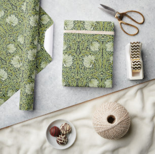 Papel De Presente Padrão Floral Vintage William Morris Pimpernel