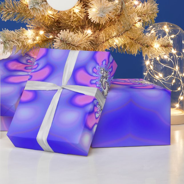 Papel De Presente ~ Padrão Fratural Mauves Pinks ~ Aniversário ~ Wra (Feriados)