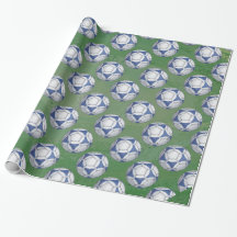 Padrão Futbal Azul e Branco