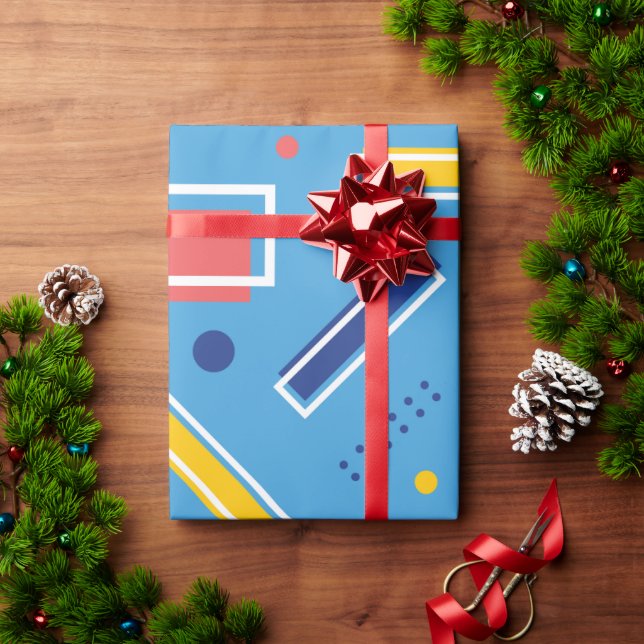Papel De Presente Padrão Geométrico 1 (Presente de Natal)