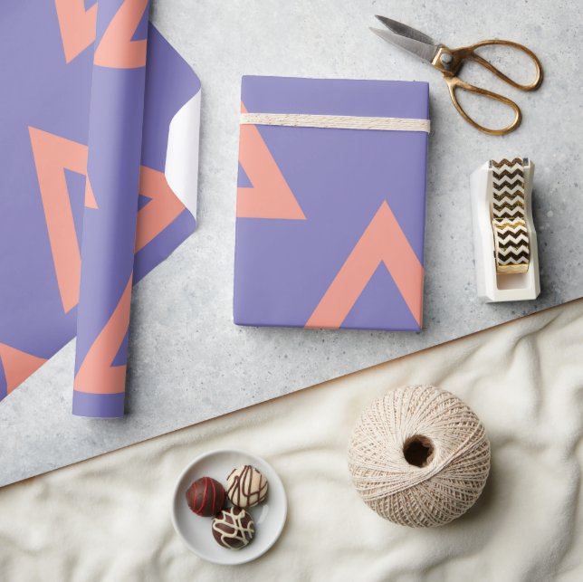 Papel De Presente Padrão Geométrico 16 (Artesanato)