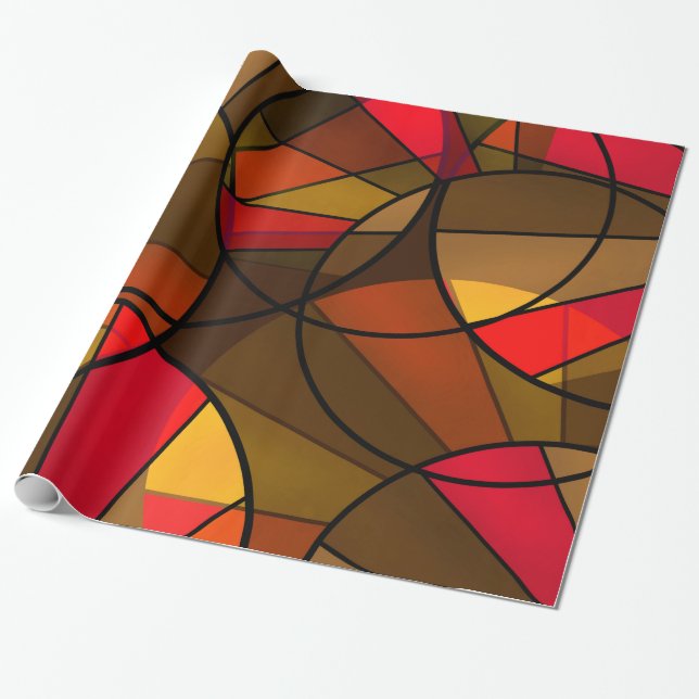 Papel De Presente Padrão geométrico abstrato (Desenrolado)