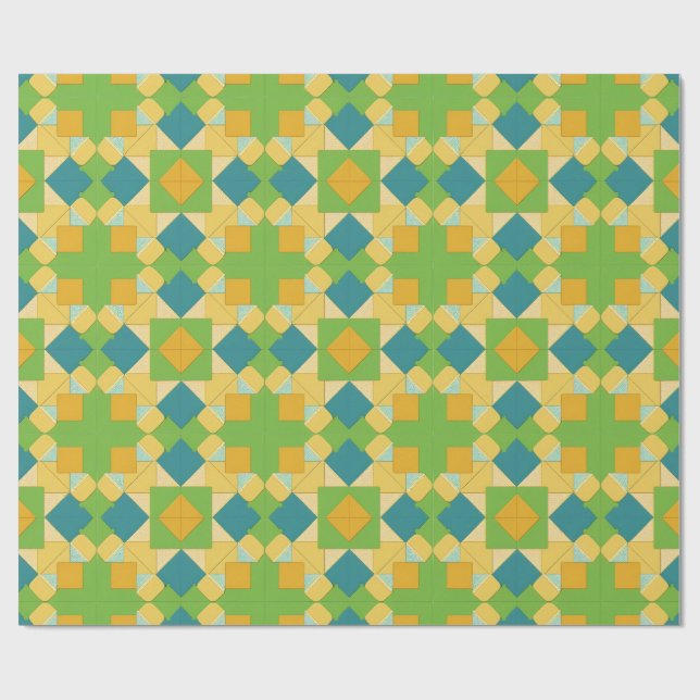 Papel De Presente Padrão Geométrico Abstrato (Aberto)